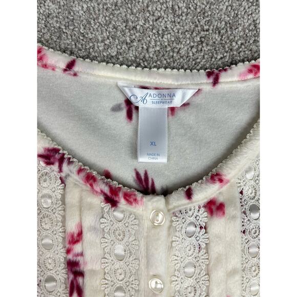 NEW! Adonna Sleepwear Ivory Baby Floral Long Sleeve Night Gown XL - Picture 6 of 6